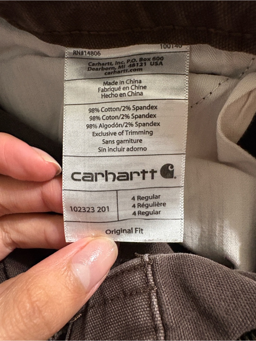 Carhartt Brown Women’s Cargo Work Pants - Picture 3 of 6